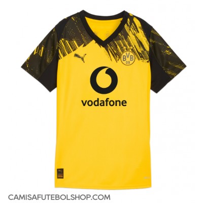 Camisa de time de futebol Borussia Dortmund Niklas Sule #25 Replicas 1º Equipamento Feminina 2025-26 Manga Curta Camisa de time de futebol Borussia Dortmund Niklas Sule #25 Replicas 1º Equipamento Feminina 2025-26 Manga Curta
